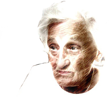 Melancholische &auml;ltere Frau